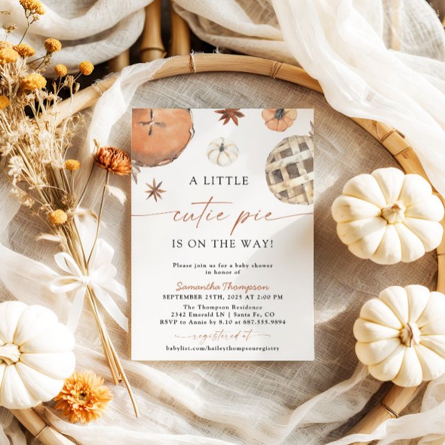 Fall Baby Shower | Little Cutie Paj Inbjudningar (Skapare uppladdad)