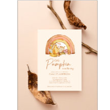 Fall Baby Shower Little Pumpkin Watercolor