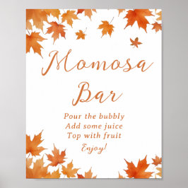 Fall Baby Shower Momosa Pub Poster