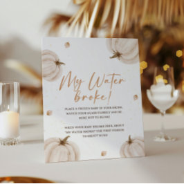 Fall Baby Shower My Vatten Fattig Sign Poster