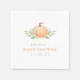 Fall Baby Shower Napkins | Pumpkin Pappersservett