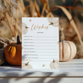Fall Baby Shower Önskemål för Baby-kort Inbjudningar