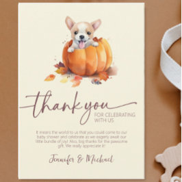 Fall Baby Shower Pumpkin - stort tack, ditt kort