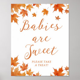 Fall Baby Shower Spädbarn är Sweet Favor Poster