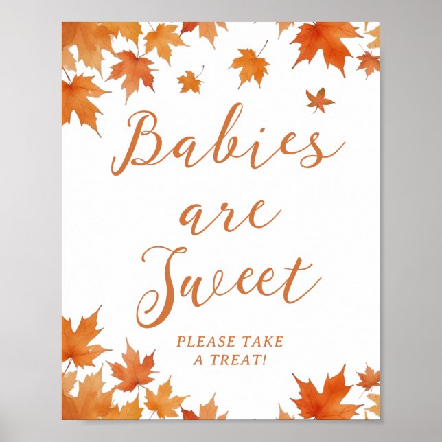 Fall Baby Shower Spädbarn är Sweet Favor Poster (Framsidan)