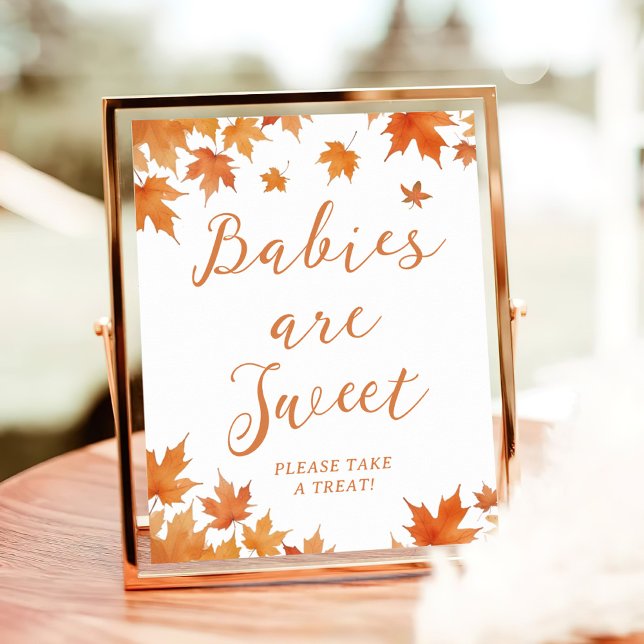 Fall Baby Shower Spädbarn är Sweet Favor Poster (Skapare uppladdad)