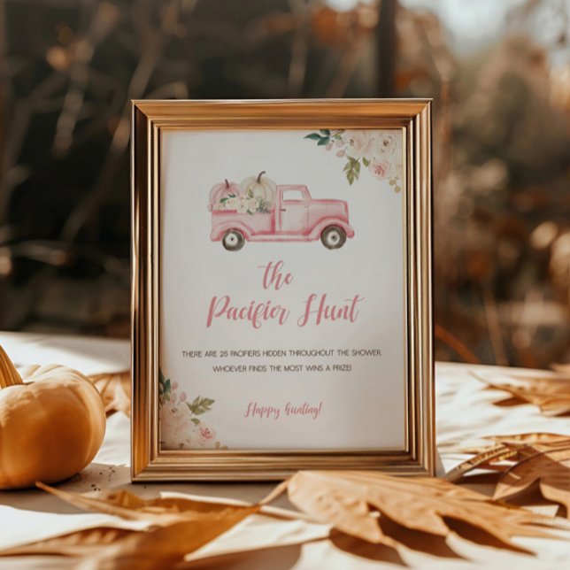 Fall Baby Shower-spel Poster Nappar Hunt (Skapare uppladdad)
