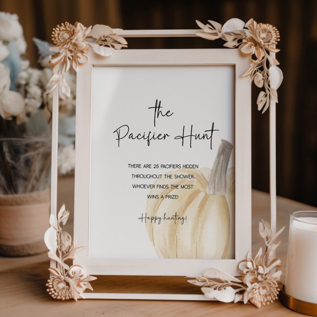 Fall Baby Shower-spel Poster Nappar Hunt (Skapare uppladdad)