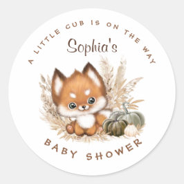 Fall Baby Shower Stickers Runt Klistermärke