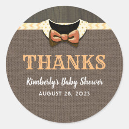 Fall Baby Shower, tack Runt Klistermärke