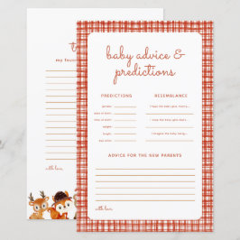 Fall Baby Shower Woodland Picnic Predictions-spel