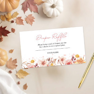 Fall Babyshower Blöjlotteri Tilläggskort