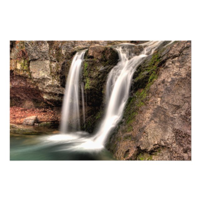 Fall Bäck Falls, Arkansas Fototryck (Framsidan)