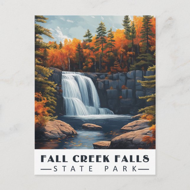 Fall Bäck Falls: Serenity in the Tennessee Vild Vykort (Framsida)