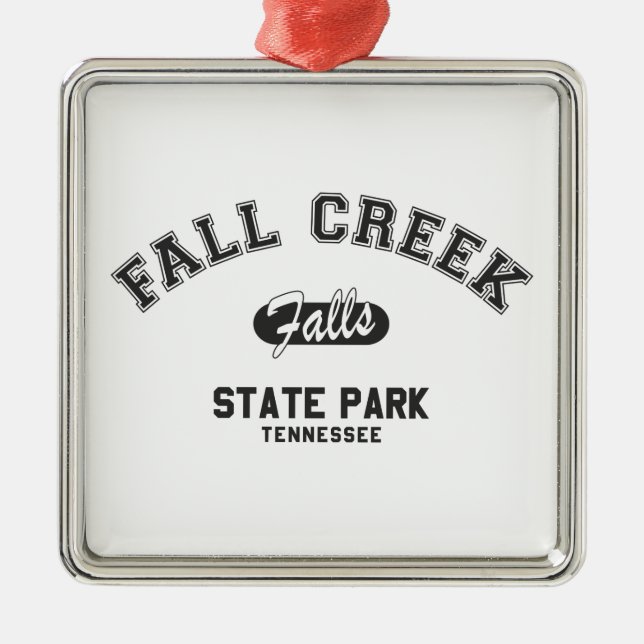 Fall Bäck Falls State Park, Tennessee Julgransprydnad Metall (Framsidan)