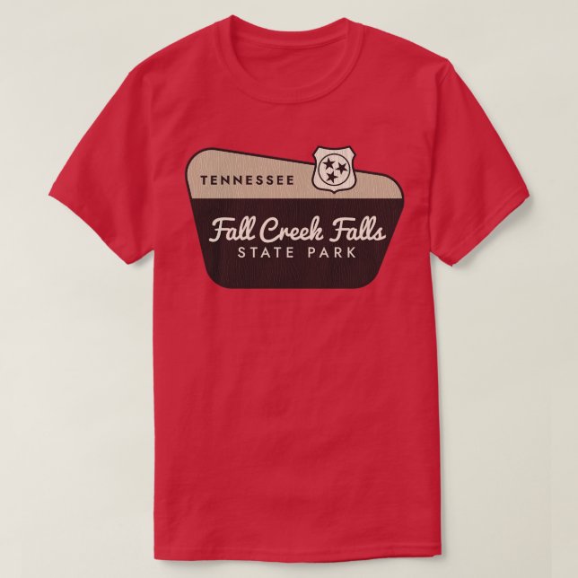 Fall Bäck Falls State Park Tennessee Välkomsttecke T Shirt (Design framsida)