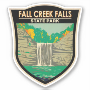 Fall Bäck Falls State Park Tennessee Vintage Klistermärken