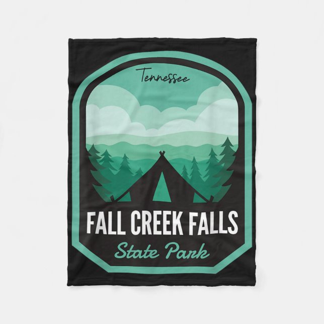 Fall Bäck Falls State Park Tn Camping Fleecefilt (Framsidan)