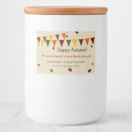 Fall Banner Treat-etikett Mat Etiketter