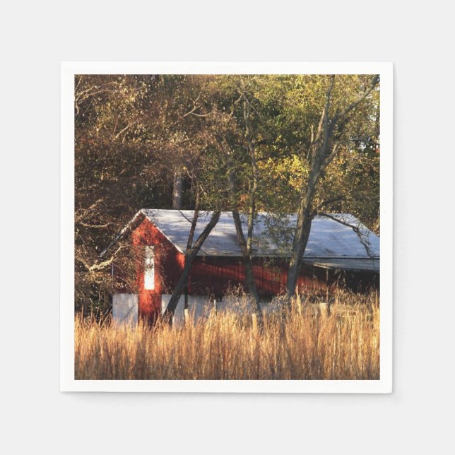 Fall Barn i Central Maryland Pappersservett (Framsidan)