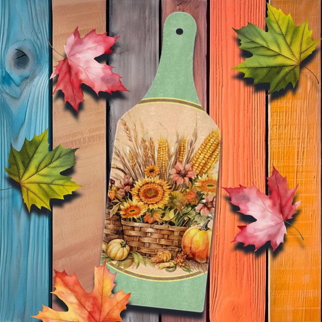 Fall Basket, Blommor, Pumpkins, Maize Paddle (Skapare uppladdad)