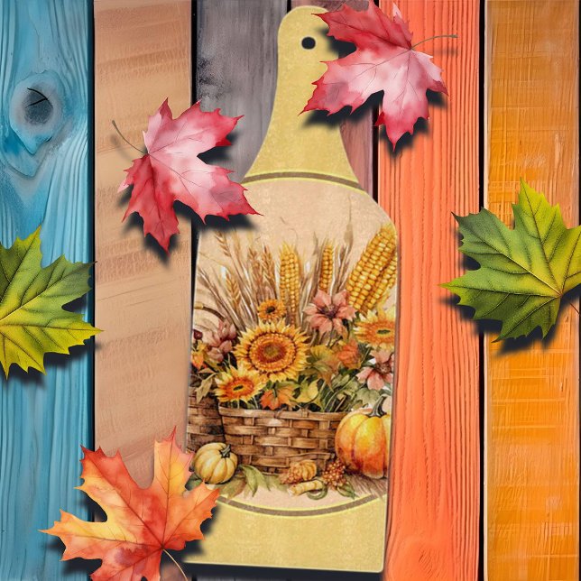 Fall Basket, Blommor, Pumpkins, Maize Paddle (Skapare uppladdad)