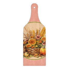 Fall Basket, Blommor, Pumpkins, Maize Paddle