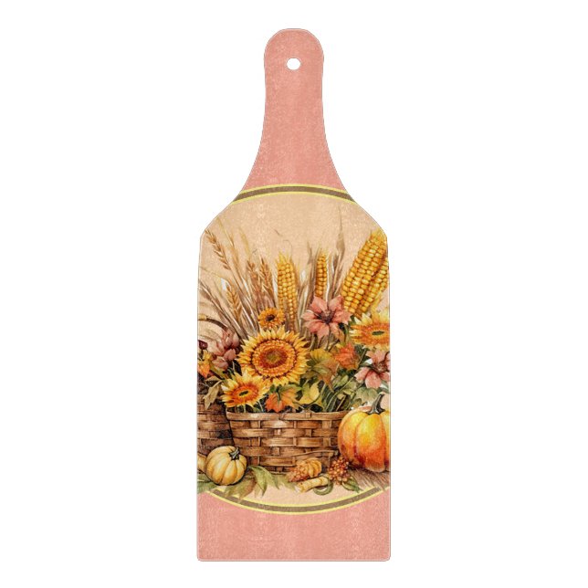 Fall Basket, Blommor, Pumpkins, Maize Paddle (Framsidan)