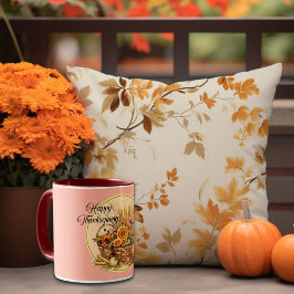 Fall Basket, Blommor, Pumpkins, Thanksgiving av ma Mugg