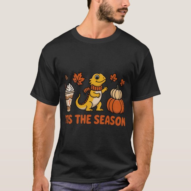 Fall Bearded Dragon Season T Shirt (Framsida)
