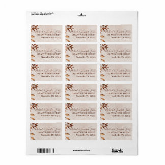 Fall Beauty Return Address Label Adressetikett