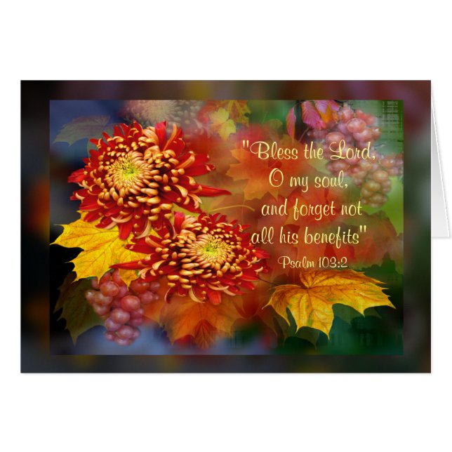 Fall Beauty ~ Scripture Card nr 2 Hälsningskort (Framsidan Horizontal)