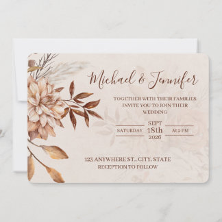 Fall Beauty Wedding Invitations  Inbjudningar
