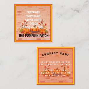 Fall Benice Popular Happy thanksgiving Fyrkantigt Visitkort