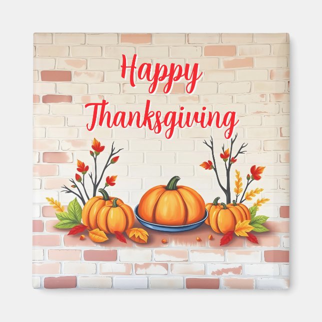 Fall Benice Popular Happy thanksgiving Magnet (Framsidan)