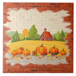 Fall Beval Trendig Happy thanksgiving Kakelplatta