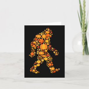 Fall Bigfoot Thanksgiving Höstpumpkin Women Manar Kort