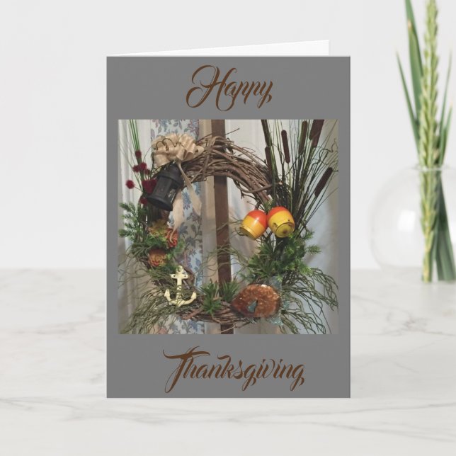 FALL BILD MED HAPPY THANKSGIVING TILL ALLA HELGKORT (Framsida)