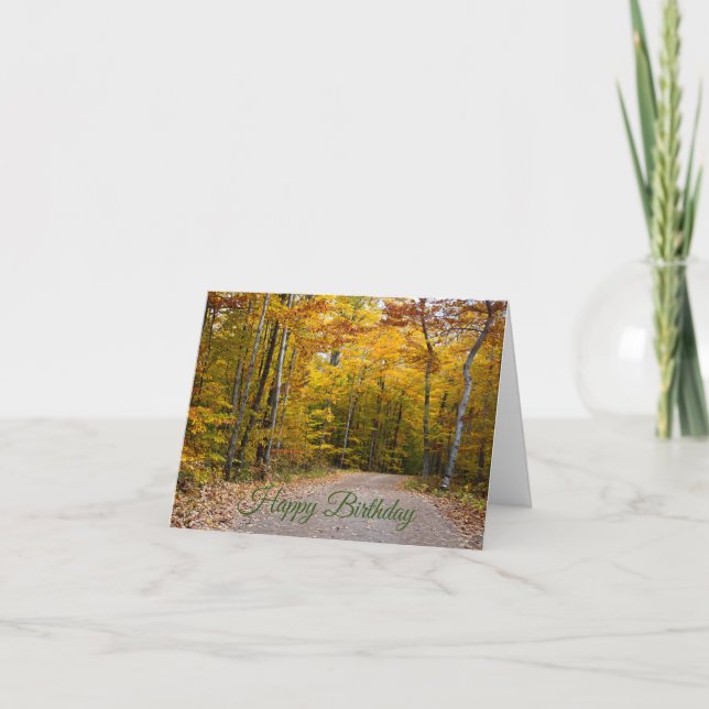 Fall Birthday Folets Greeting Card Kort (Framsida)