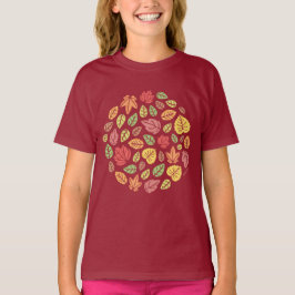 Fall Blad färgad T Shirt