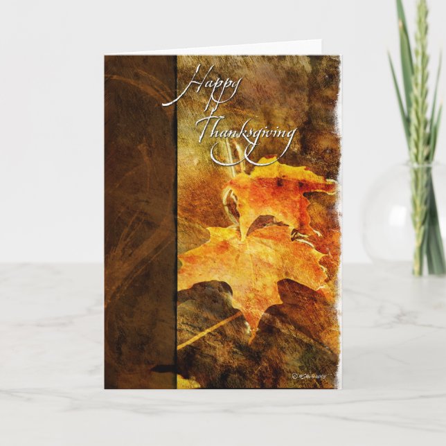Fall blad-Vintage Helgkort (Framsida)