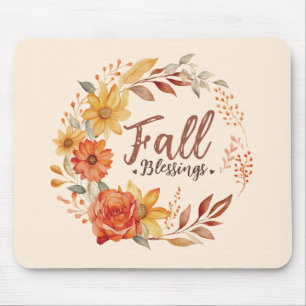 Fall Blesser - Utandning av Höst löv och Blommigt Musmatta
