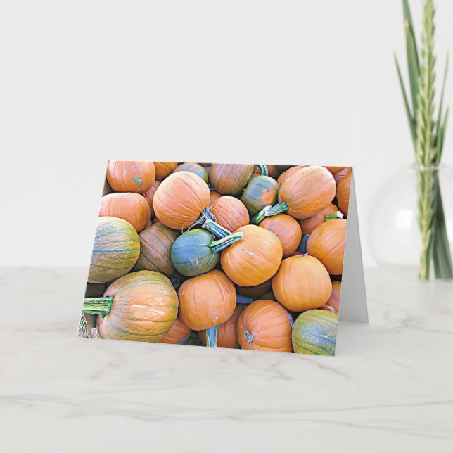 Fall Blessings Fall Pumpkins Visning Card Kort (Framsida)