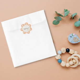 Fall Blommigt Baby Shower-Tack Runt Klistermärke
