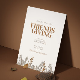 Fall Blommigt Boho Friendsgiving-inbjudan Inbjudningar