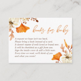 Fall Blommigt Bokar för Baby-kort Tilläggskort