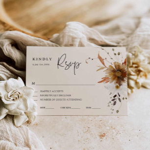 Fall Blommigt Bröllop OSA Card