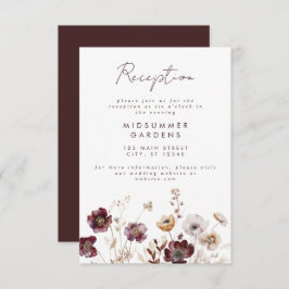 Fall Blommigt-bröllopsmottagning Tilläggskort