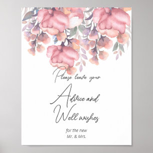 Fall Blommigt Dusty Ro Advice och well önskemål Poster