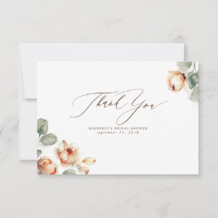 Fall Blommigt Elegant liten Tack Kort